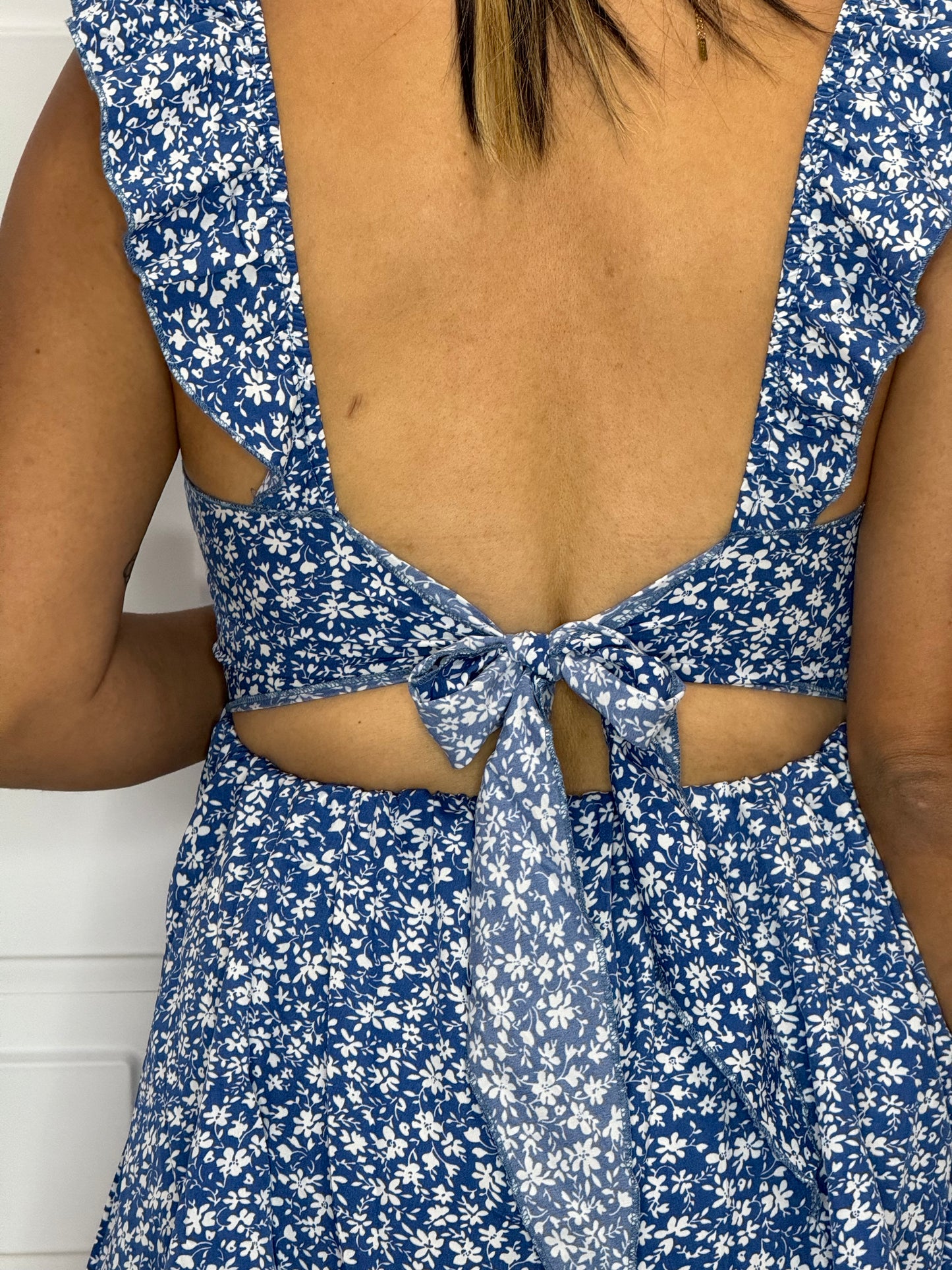 Blue Flowers Romper